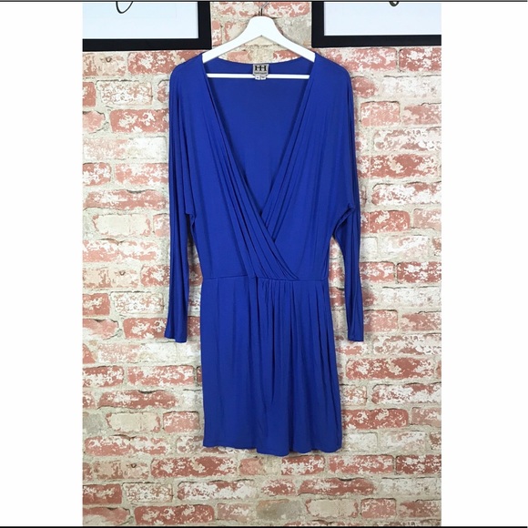 Haute Hippie Dolman Sleeve Rouche Wrap Neck Dress - Picture 2 of 8